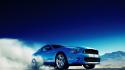 Ford mustang shelby gt500 blue skyscapes smoke wallpaper