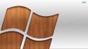 Microsoft windows brushed logos wood wallpaper