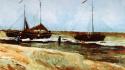 Vincent van gogh artwork beaches calm paintings wallpaper