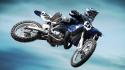 Yamaha blue jumping motocross motorbikes wallpaper