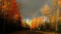 Autumn clouds colors forests multicolor wallpaper