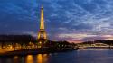 Eiffel tower architecture cities dusk lights wallpaper