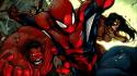 Marvel comics new avengers red hulk spiderman wallpaper