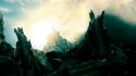 Minas tirith the lord of rings fictional landscapes wallpaper