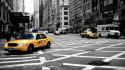 New york city color splash taxi wallpaper
