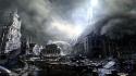 Metro last light apocalypse cityscapes destroyed digital art wallpaper