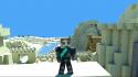 Minecraft steve cinema 4d cityscapes sand wallpaper
