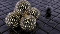 3d view abstract black spheres egg wallpaper