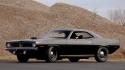 Black muscle cars plymouth barracuda 1970 wallpaper