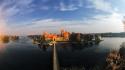 Bridges lithuania trakai fort baltic states unseen wallpaper
