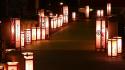 Japan night lanterns wallpaper