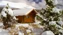 Nature winter canada british columbia cabin mount assiniboine wallpaper