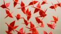 Paper origami papercraft cranes wallpaper