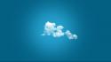 Abstract clouds minimalistic skyscapes blue background wallpaper
