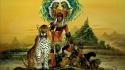 Art chris artwork leopards maya indian achilleos wallpaper
