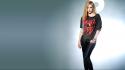Avril lavigne celebrity singers canadian leather pants wallpaper