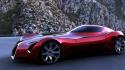 Cars sports bugatti concept art red wallpaper