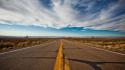 Clouds landscapes desert highway roads infinity skyscapes stripes wallpaper