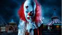 Dark clowns carnivals circus faces wallpaper