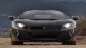 Lamborghini aventador roadster view luxury sports car wallpaper