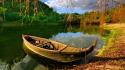 Nature autumn (season) seasons boats scenic lakes wallpaper