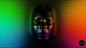 Rainbows pixels pixel art digital artwork faces wallpaper