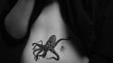 Tattoos stomach octopuses monochrome body parts wallpaper