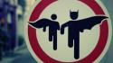 Batman robin streets signs logos wallpaper