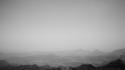 Black and white mountains landscapes fog monochrome india wallpaper
