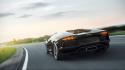 Lamborghini roads vehicles aventador blurred black speed wallpaper