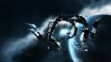 Outer space planets eve online spaceships wallpaper