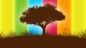 Abstract trees multicolor digital art tree of life wallpaper