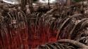 Art science fiction artwork post apocalyptic cables wallpaper