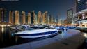 Night dubai yachts marina windy wallpaper