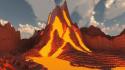 Volcanoes minecraft wallpaper