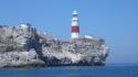 Water nature stones lighthouses rock islands beacon sea wallpaper