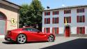 Cars ferrari buildings logos red sports f12 berlinetta wallpaper
