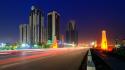 Cityscapes night russia buildings roads cities grozny city wallpaper