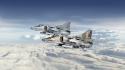 Clouds aircraft war military skyscapes mig-27 wallpaper