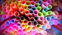 Multicolor straws wallpaper