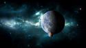 Outer space galaxies planets fantasy art artwork world wallpaper