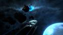 Outer space star trek planets spaceships wallpaper