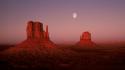 Desert utah monument valley moonrise wallpaper