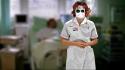 Joker dark knight nurse uniform blurred background wallpaper
