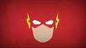Minimalistic superheroes flash comic hero red background blo0p wallpaper