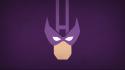 Minimalistic superheroes hawkeye purple background blo0p wallpaper