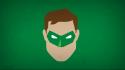 Green lantern minimalistic superheroes background blo0p wallpaper