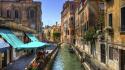 Houses urban people buildings boats venice italy rivers wallpaper