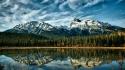 Landscapes snow forest reflections skies wallpaper