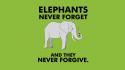 Minimalistic humor funny knives elephants simple background green wallpaper